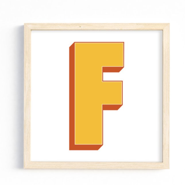 Bokstavskonstaffisch, F-monogram, fet initial  Poster (Skapare uppladdad)