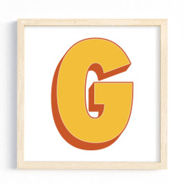 Bokstavskonstaffisch, G-monogram, fet initial Poster