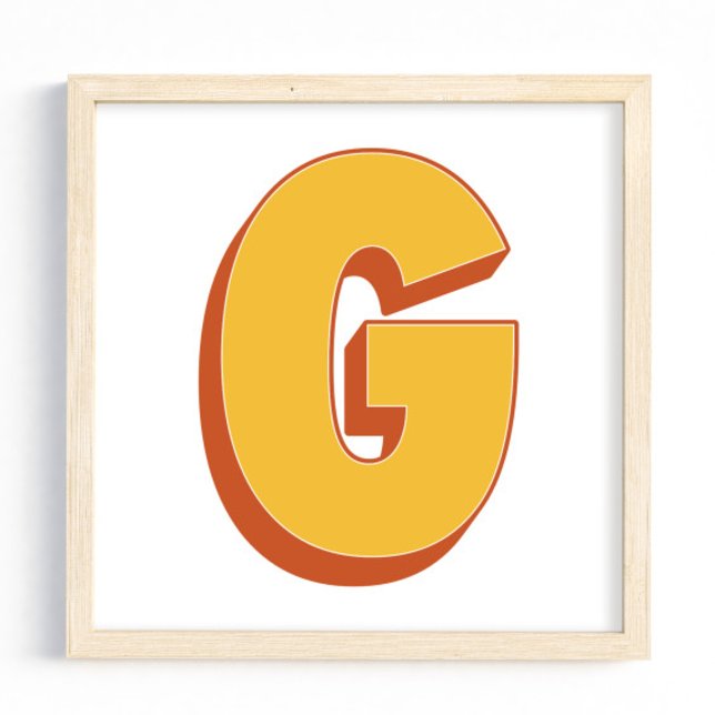Bokstavskonstaffisch, G-monogram, fet initial  Poster (Skapare uppladdad)