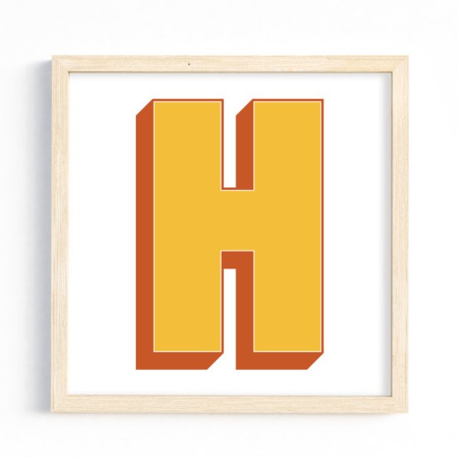 Bokstavskonstaffisch, H-monogram, fet initial  Poster (Skapare uppladdad)