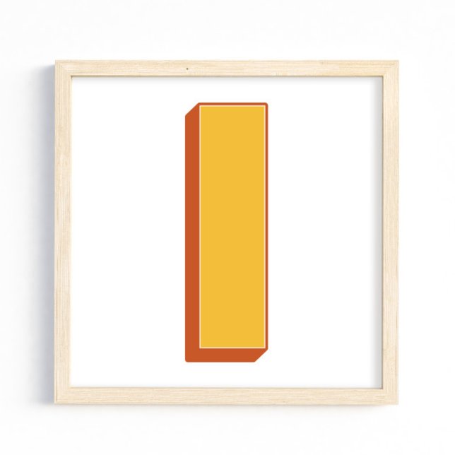 Bokstavskonstaffisch, I-monogram, fet initial stil Poster (Skapare uppladdad)