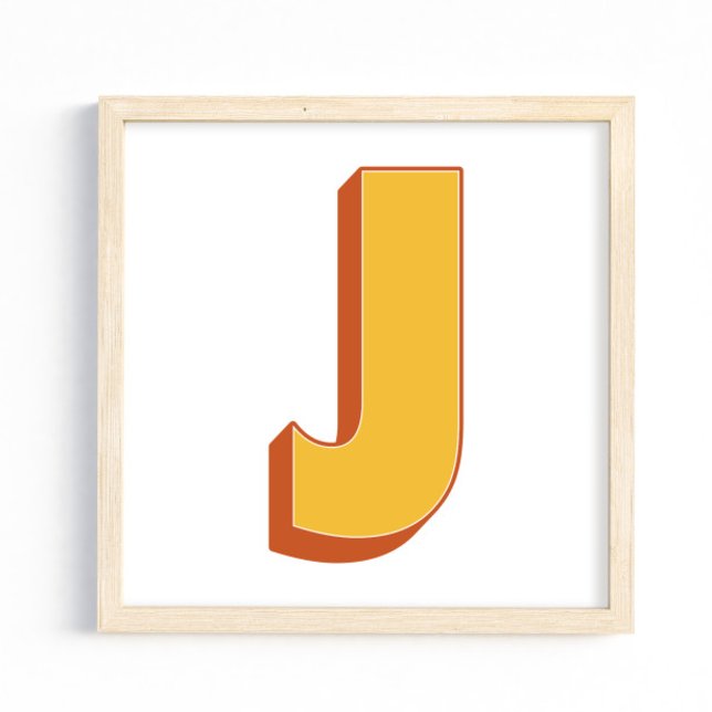 Bokstavskonstaffisch, J-monogram, fet initial  Poster (Skapare uppladdad)