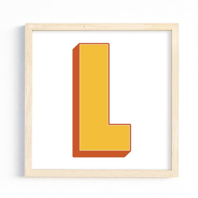Bokstavskonstaffisch, L-monogram, fet initial stil Poster (Skapare uppladdad)