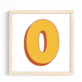 Bokstavskonstaffisch, O-monogram, fet initial Poster