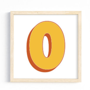 Bokstavskonstaffisch, O-monogram, fet initial Poster