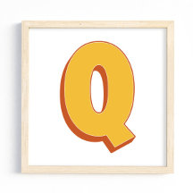 Bokstavskonstaffisch, Q-monogram, fet initial