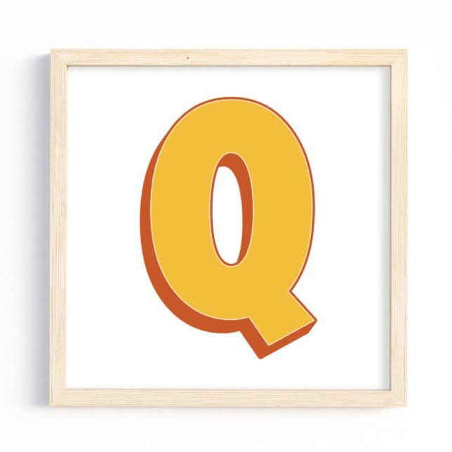 Bokstavskonstaffisch, Q-monogram, fet initial  Poster (Skapare uppladdad)