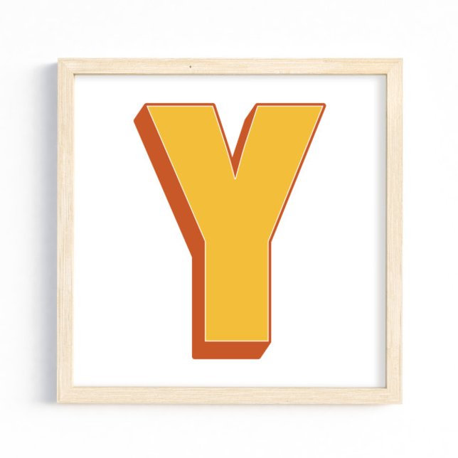 Bokstavskonstaffisch, Y-monogram, fet initial  Poster (Skapare uppladdad)