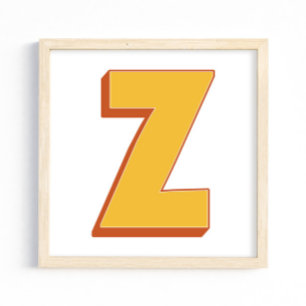 Bokstavskonstaffisch, Z-monogram, fet initial Poster