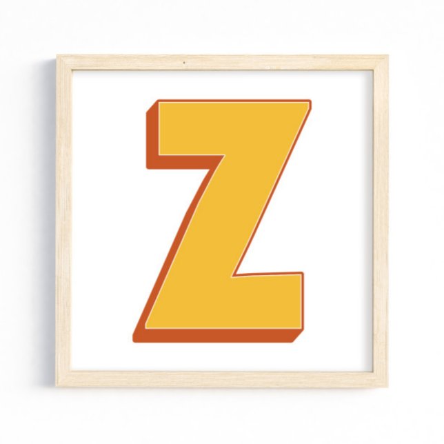 Bokstavskonstaffisch, Z-monogram, fet initial  Poster (Skapare uppladdad)
