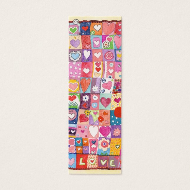 Bokstavskort för kärlek litet visitkort (Framsidan)