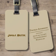 Bokstavsmönstret "Jungle Master"