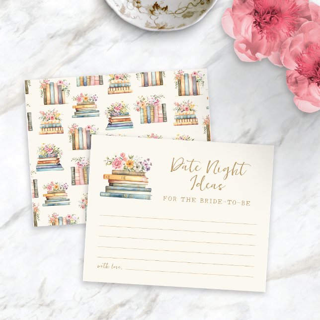 Boktema Datum Nattkort (Book Theme Date Night Card
)