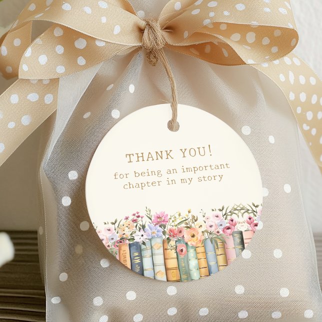 Boktema Tack Gåvor Etiketter (Book Theme Thank You Favor Tags
)