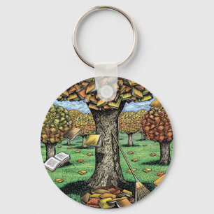 Bokträdkeychain Nyckelring
