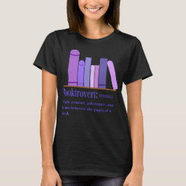 Boktrovert Definition – Mysig Bokälskare Design T Shirt