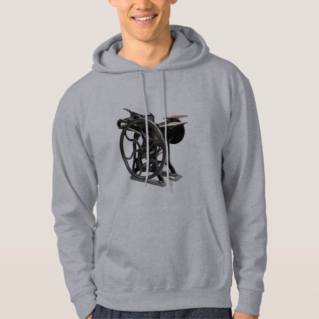 boktryckmaskinmanar hoodie (Framsida)