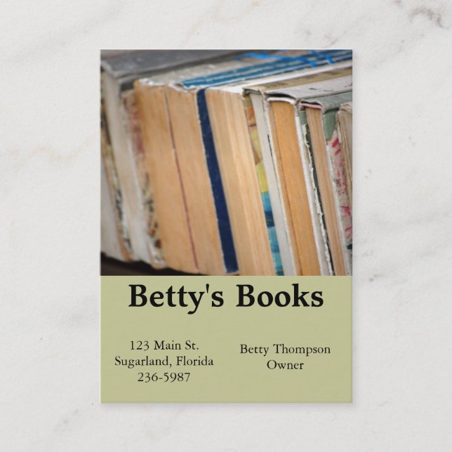 Bokvisitkortar Visitkort (Framsida)