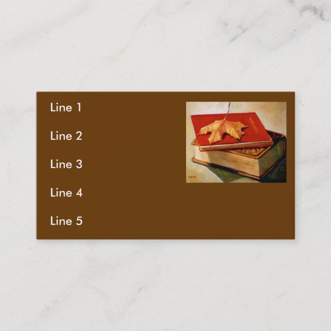 BOKVISITKORTAR VISITKORT (Framsida)