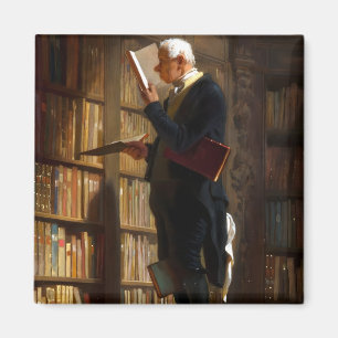 Bokworm Carl Spitzweg Art Magnet