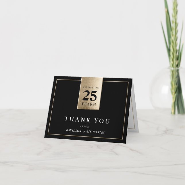 Bolaget ANNIVERSARY business white guld Tack Kort (Framsida)