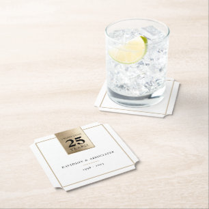 Bolaget ANNIVERSARY business white guld Underlägg Papper