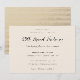 BOLAGSHÄNDELSE FÖR silver PEACH SKETCH STRIPED LIN Inbjudningar