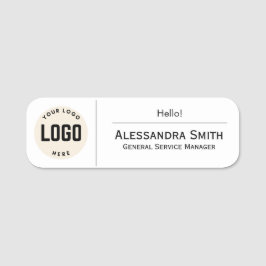 Bolagsverkets Logotyp Grått Färg tryckt plastanstä Namnbricka