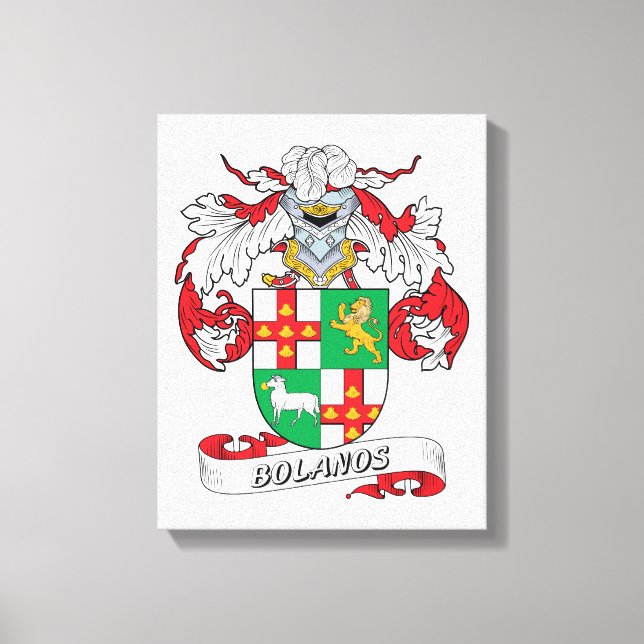Bolanos Family Crest Canvastryck (Framsida)