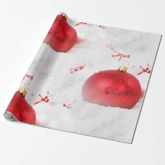 bolas rojas sobre nieve presentpapper