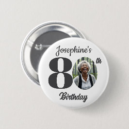 Bold 80th Birthday Party Photo Favor Knapp