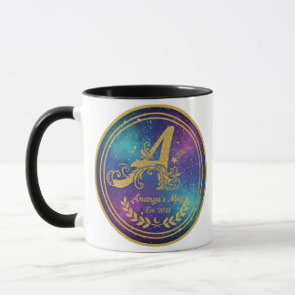 Bold 'A' Monogram Mug - Ananya's Est. 2025 Persona Mugg