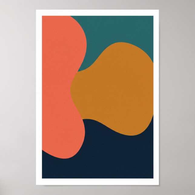 Bold Abstract Color Art Print Poster (Framsidan)