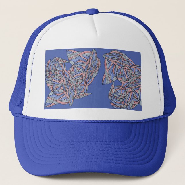 Bold Abstraction Foam Trucker Hat Keps (Framsida)