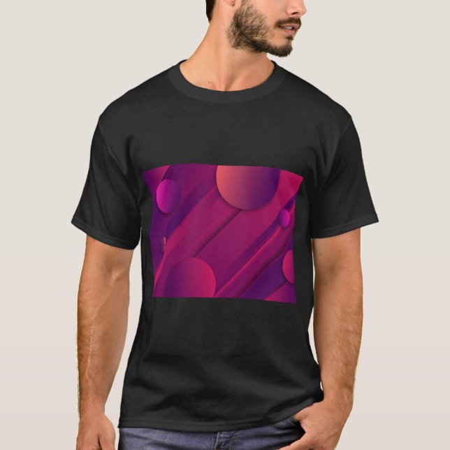 Bold Abstrakt Art Stati T Shirt (Framsida)