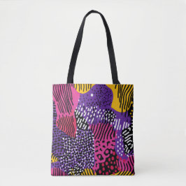Bold Abstrakt Mönster Tote Bag | Vibrant Modern Tygkasse