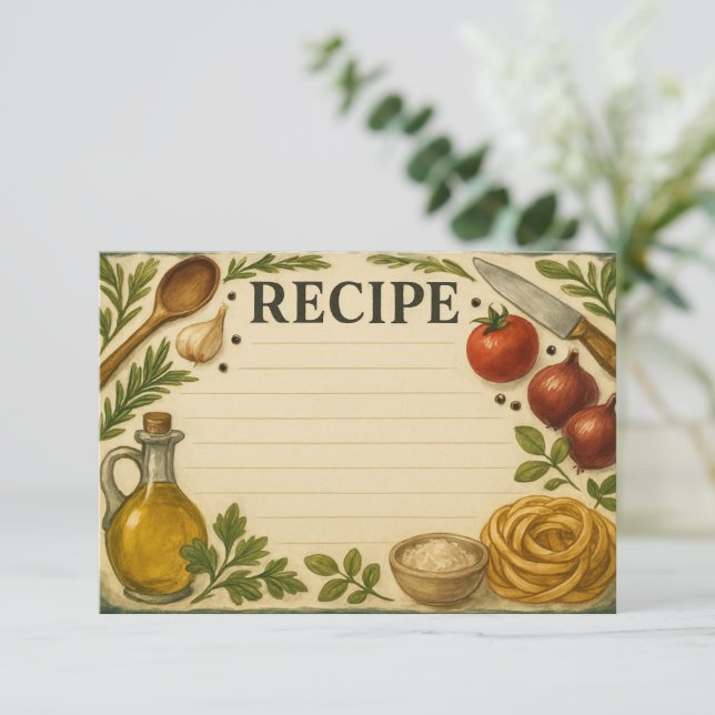 Bold Accents of Tuscany Recipe Card (Stående Fram)