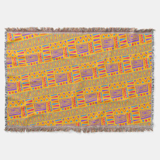 Bold African Folk Art Pattern - Colorful Geometric Filt