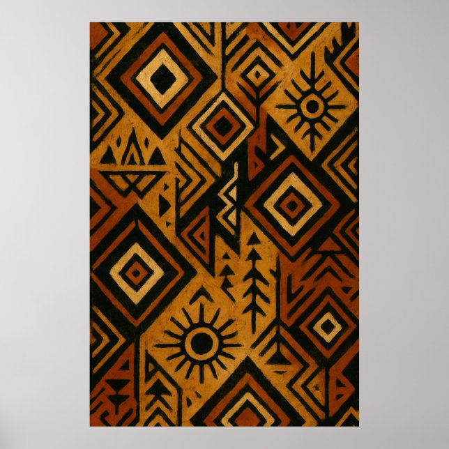 Bold African Pattern Poster – Tribal-Inspired (Framsidan)
