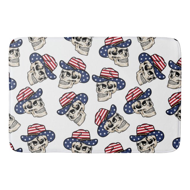 Bold American Cowboy Skull Badrumsmatta (Framsidan)