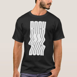 Bold and wavy rock logo t shirt
