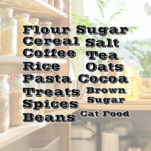 Bold Anpassade Pantry Vinyl Klistermärken