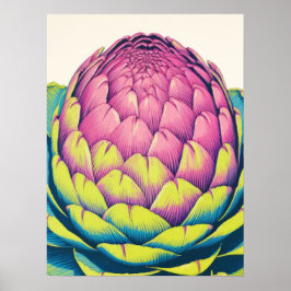 Bold Artichoke Beauty Poster