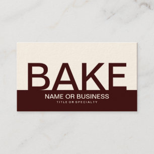 Bold BAKE (anpassadet färg) Visitkort