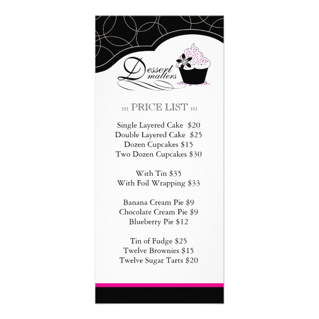 Bold Bakery-rackkort Reklamkort (Framsidan)