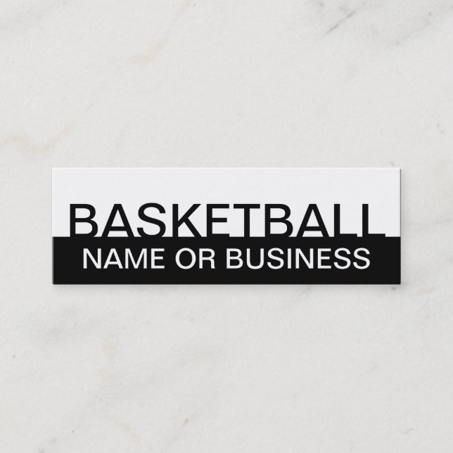 Bold BASKETBALL (anpassadet färg) Mini Visitkort (Framsida)