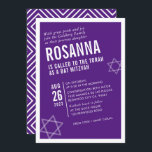 BOLD BAT MITZVAH, enkel modern vinkel lila vit Inbjudningar<br><div class="desc">genom att kattmasard > WWW.SIMPLYSWEETPAPERIE.com Kärlek, men skulle vilja se vissa förändringar - ett annat färg-schema, produkt, foto eller anpassad för ett annat tillfälle - ingen oro bara kontakta mig - jag är lycklig för att hjälpa till! - - - - - - - - - - - - -...</div>