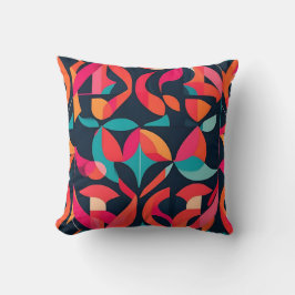 Bold Bauhaus-Blommigtar: Vibrant Geometric Design Kudde