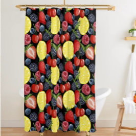 Bold Berries & Citrus Shower Curtain