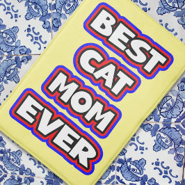 Bold Best Cat Mamma någonsin-Roligt Typografi Badrumsmatta